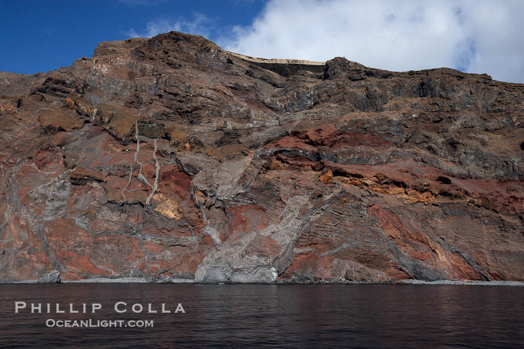 Volcanic cliffs, north end of Guadalupe Island., natural history stock photograph, photo id 21399