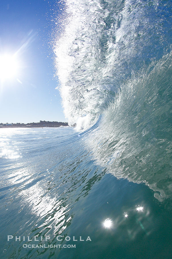 Wave breaking in early morning sunlight., natural history stock photograph, photo id 21787