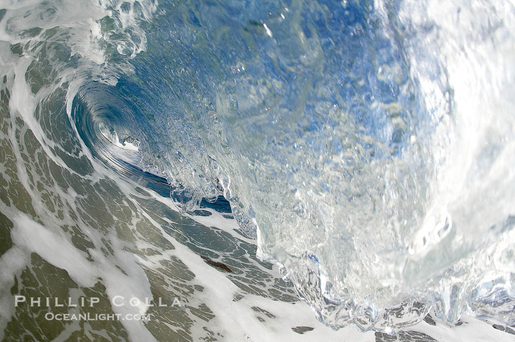 Cardiff-by-the-Sea, morning surf, breaking wave., natural history stock photograph, photo id 19507