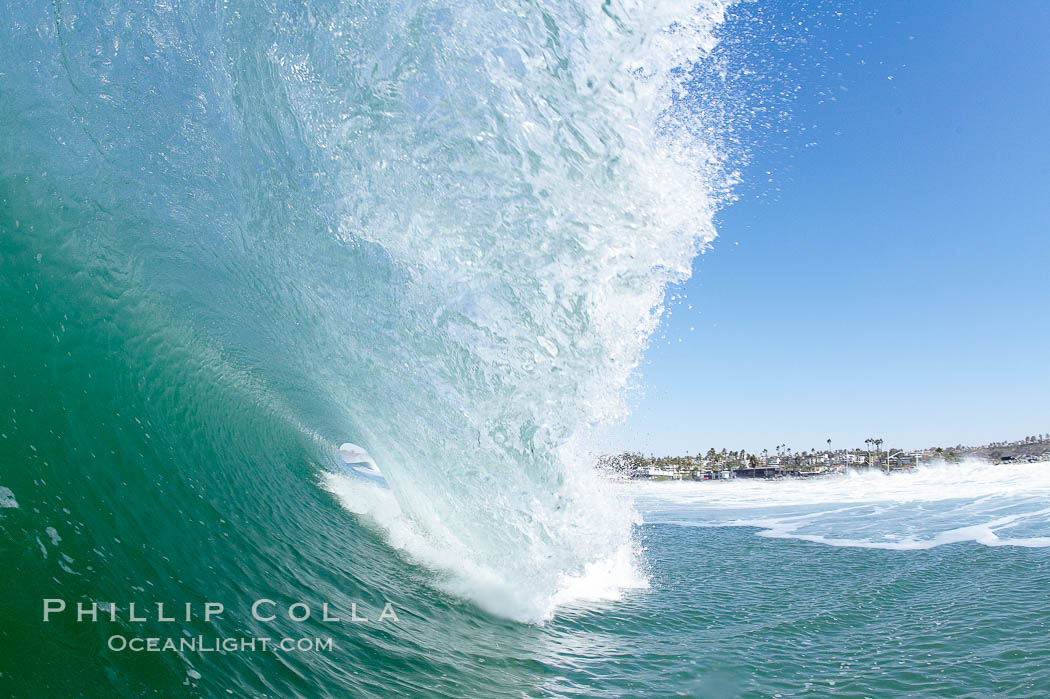 Breaking wave, tube, hollow barrel, morning surf., natural history stock photograph, photo id 19533