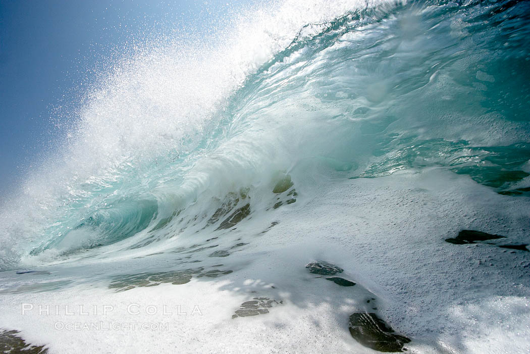 Backlit wave, the Wedge. The Wedge, Newport Beach, California, USA, natural history stock photograph, photo id 17014