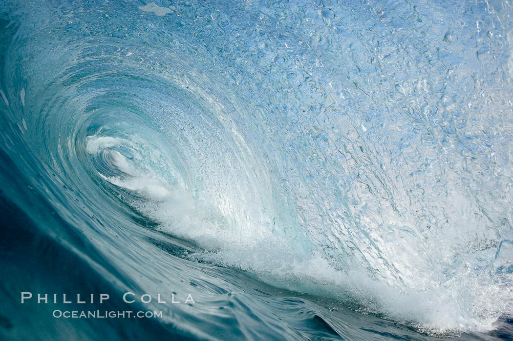 A tube, the inside of a breaking wave. The Wedge, Newport Beach, California, USA, natural history stock photograph, photo id 17007