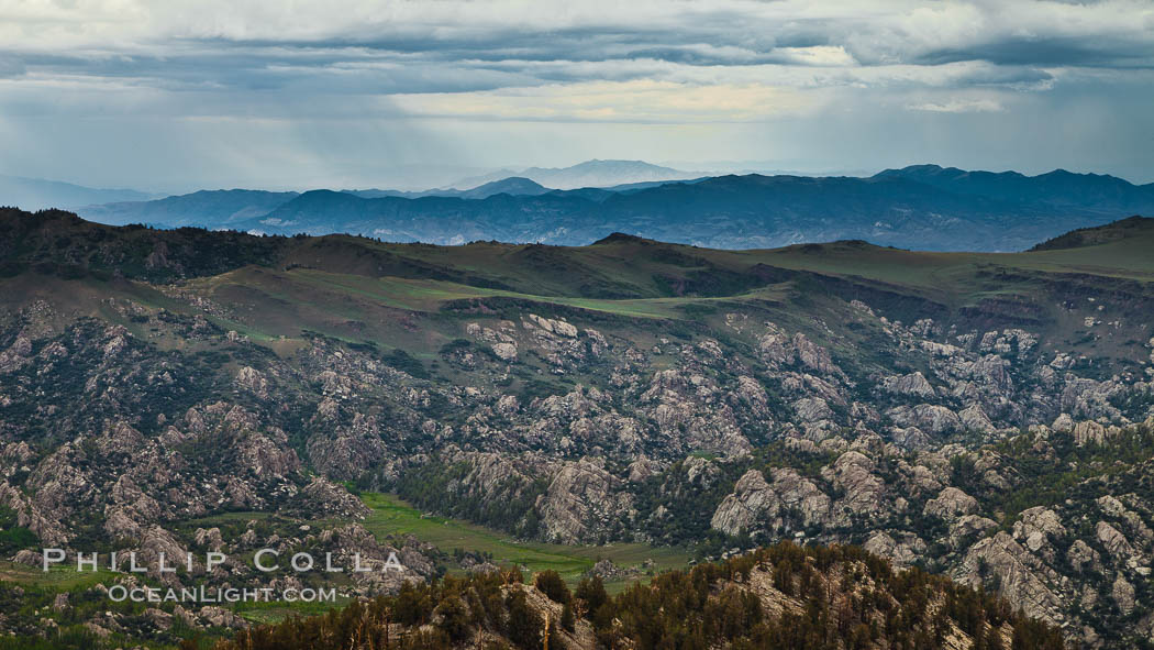 White Mountains and storm clouds, near Patriarch Grove. White Mountains, Inyo National Forest, California, USA, natural history stock photograph, photo id 26989