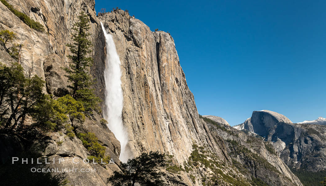 Yosemite Falls in Spring, viewed from Yosemite Falls trail. Yosemite National Park, California, USA, natural history stock photograph, photo id 36906