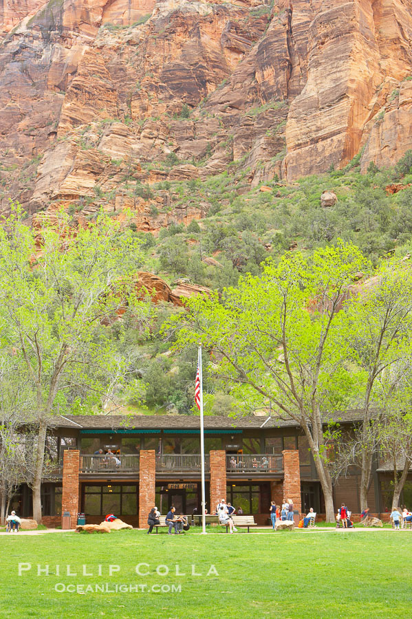 The Zion Lodge., natural history stock photograph, photo id 12495