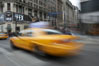 Crazy taxi ride through the streets of New York City. Manhattan, USA. Image #11187