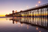 Oceanside Pier at dusk, sunset, night.  Oceanside. California, USA. Image #14631