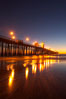 Oceanside Pier at dusk, sunset, night.  Oceanside. California, USA. Image #14632