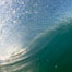 Cresting wave, morning light, glassy water, surf. Cardiff by the Sea, California, USA. Image #20820