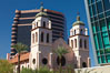 St. Mary's Basilica, in downtown Phoenix adjacent to the Phoenix Convention Center.  The Church of the Immaculate Conception of the Blessed Virgin Mary, founded in 1881, built in 1914, elevated to a minor basilica by Pope John Paul II in 1987. Arizona, USA. Image #23178