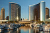 San Diego Marriott Hotel and Marina, viewed from the San Diego Embarcadero Marine Park. California, USA. Image #26562