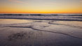 Beautiful sunset on Torrey Pines State Beach. Torrey Pines State Reserve, San Diego, California, USA. Image #27253