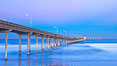 Ocean Beach Pier, also known as the OB Pier or Ocean Beach Municipal Pier, is the longest concrete pier on the West Coast measuring 1971 feet (601 m) long. San Diego, California, USA. Image #27390