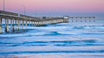 Ocean Beach Pier, also known as the OB Pier or Ocean Beach Municipal Pier, is the longest concrete pier on the West Coast measuring 1971 feet (601 m) long. San Diego, California, USA. Image #27391