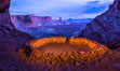 False Kiva at Sunset, Canyonlands National Park, Utah. USA. Image #28017