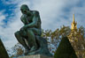 The Thinker (Le Penseur) is a bronze sculpture on marble pedestal by Auguste Rodin. now in the Musee Rodin in Paris. It depicts a man in sober meditation battling with a powerful internal struggle. It is often used to represent philosophy. France. Image #28173