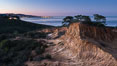 Broken Hill and view to La Jolla, from Torrey Pines State Reserve, sunrise. San Diego, California, USA. Image #28370