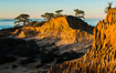 Broken Hill and view to La Jolla, from Torrey Pines State Reserve, sunrise. San Diego, California, USA. Image #28372