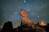 Moon and Stars over Balanced Rock, Arches National Park. Utah, USA. Image #29236
