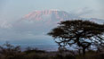 Mount Kilimanjaro, Tanzania, viewed from Amboseli NP, Kenya. Amboseli National Park. Image #29560