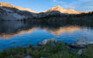 Greenstone Lake and North Peak, Hoover Wilderness, Sunrise. 20 Lakes Basin, California, USA. Image #31050