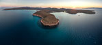 Punta Colorada and San Gabriel Bay, aerial photo, Isla Espiritu Santo, Sea of Cortez, Mexico. Baja California. Image #32369