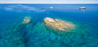 La Reina Lighthouse Reef, Sea of Cortez, aerial photo. Baja California, Mexico. Image #32378