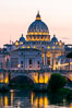 Saint Peter's Basilica over the Tiber River, Vatican City. Rome, Italy. Image #35564