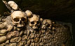 Les Catacombes de Paris, skulls and bones beneath the city of Paris. France. Image #35606