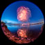 Sea World Fireworks San Diego Mission Bay. Sea World shows evening fireworks over Mission Bay. California, USA. Image #36899