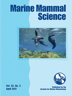 Cover of Marine Mammal Science