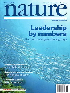 Cover of Nature Magazine