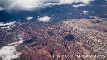 Above the American Southwest, aerial photo