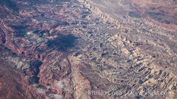 Above the American Southwest, aerial photo., natural history stock photograph, photo id 29423