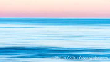 Windansea Waves and Earthshadow, abstract, motion blur and pre-dawn earthshadow colors, La Jolla, California