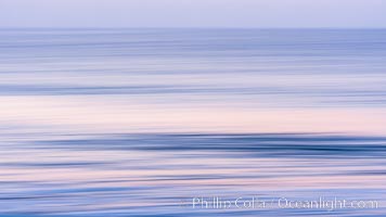 Windansea Waves and Earthshadow, abstract, motion blur and pre-dawn earthshadow colors, La Jolla, California