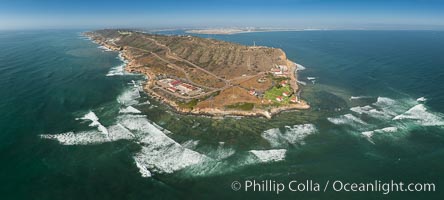 Aerial Panoramic Photo of Point Loma and Cabrillo Monument, San Diego, California