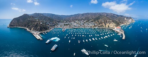 Aerial Photo of Avalon and Catalina Island.