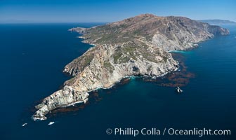 Aerial photo of Catalina Island, West End