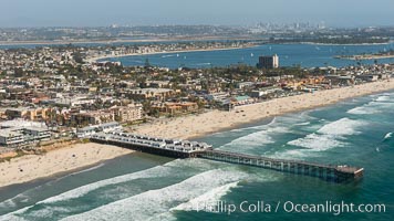 Aerial Photo of Crystal Pier and Pacific Beach, San Diego, California