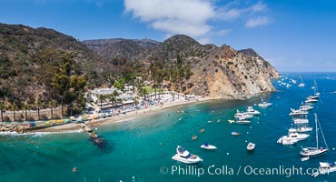 Aerial Photo of Descanso Cove, Catalina Island, Avalon, California