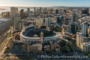 Aerial photo of Downtown San Diego and Petco Park, viewed from the southeast