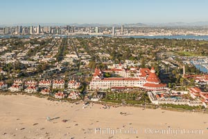 Aerial Photo of Hotel Del Coronado and San Diego