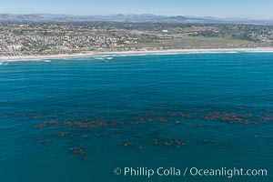 Aerial Photo of Swamis Marine Conservation Area.  Swami's State Marine Conservation Area (SMCA) is a marine protected area that extends offshore of Encinitas in San Diego County