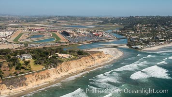 Aerial Photo of North Bluff Preserve, Solana Beach, San Dieguito River and Del Mar