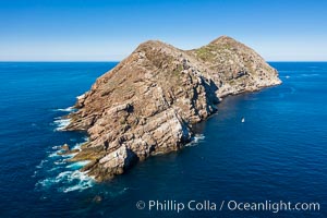 Aerial Photo of North Coronado Island, southern point looking north, Baja California, Mexico