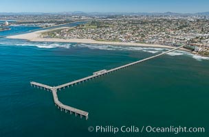 Aerial Photo of Ocean Beach Pier, San Diego, California