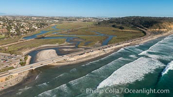 Aerial Photo of Penasquitos Lagoon and Torrey Pines State Beach