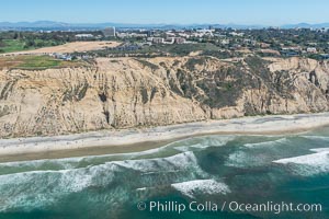 Aerial Photo of San Diego Scripps Coastal SMCA. Blacks Beach and Torrey Pines State Reserve, La Jolla, California