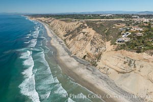Aerial Photo of San Diego Scripps Coastal SMCA. Blacks Beach and Torrey Pines State Reserve, La Jolla, California